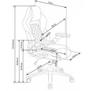 Кресло компьютерное HALMAR SONIC черный/светло-серый